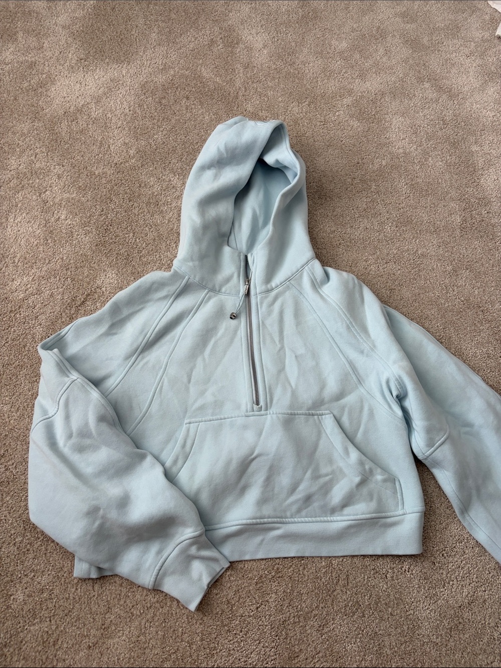 lululemon athletica Pale Blue Half-Zip Hoodie